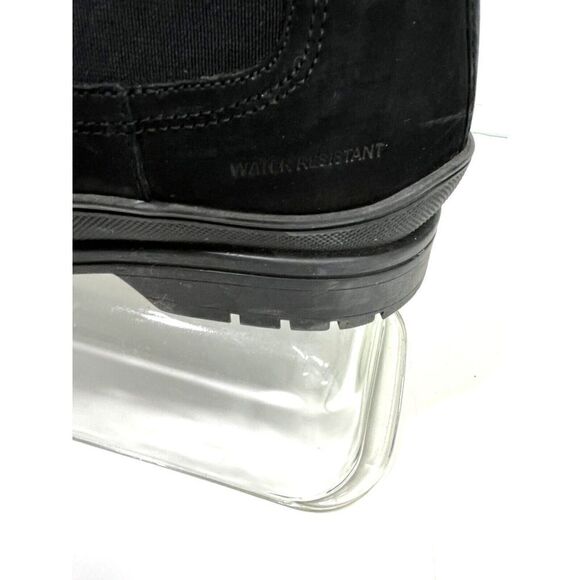 Aldo Men's Size 10 Black Chelsea Lug Boots Water Resistant Pull On Suede Like - Picture 5 of 13